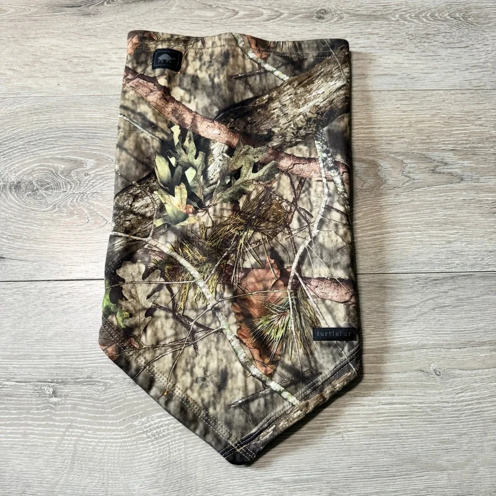 Turtle Fur Mens Camo Fleece Lined Neck Gaiter Warmer Forest‎ Camouflage Bandana